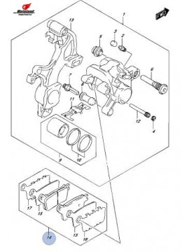 Rear Brake Pads GSX-R 1000 L5-