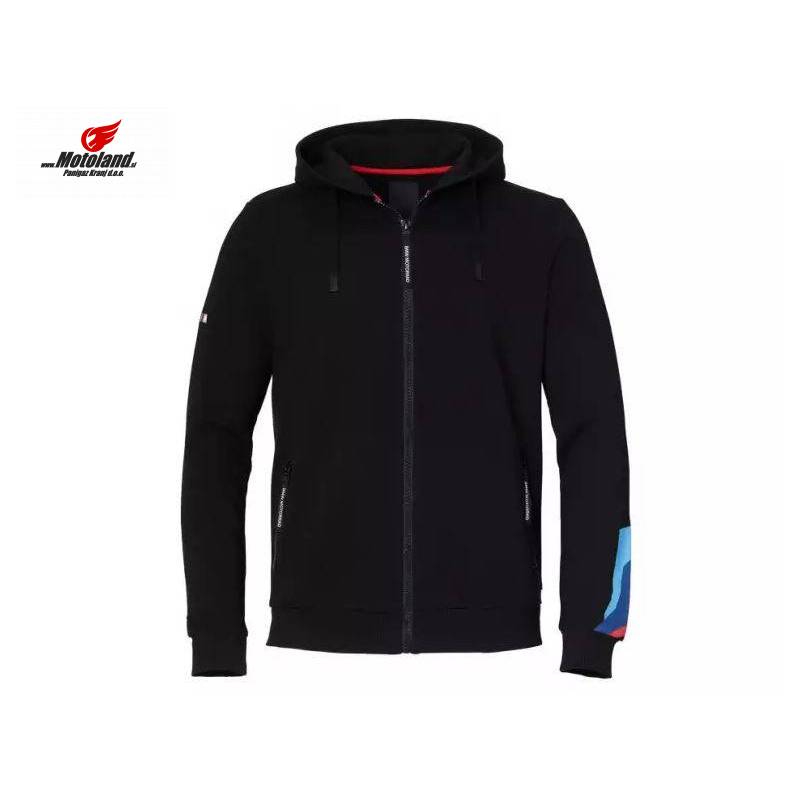 BMW Motorsport Zipped Hoodie Color Black Size M Gender Men Unisex